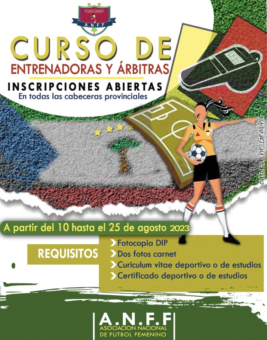 La Asociación Nacional de Fútbol Femenino anuncia un curso para entrenadoras y árbitras
